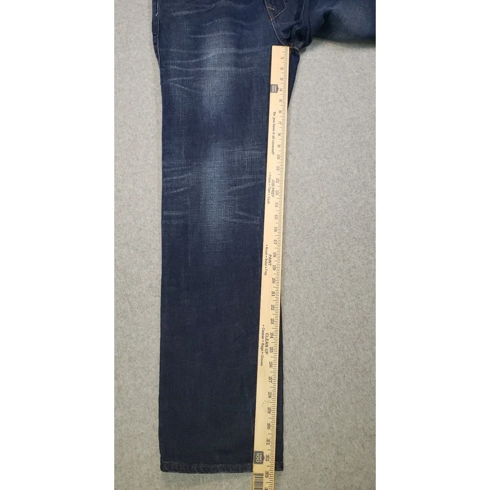 True Religion Ricky Relaxed‎ Straight Jeans Mens Dark Wash Sz 31 Waist is 33